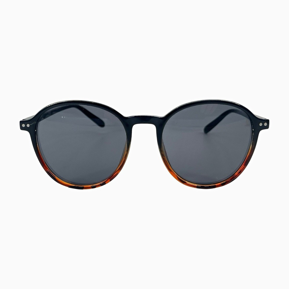 Lucky Brand Women's Sunglasses Black Tortoise Round Smoke Lens Retro Boho 54-19